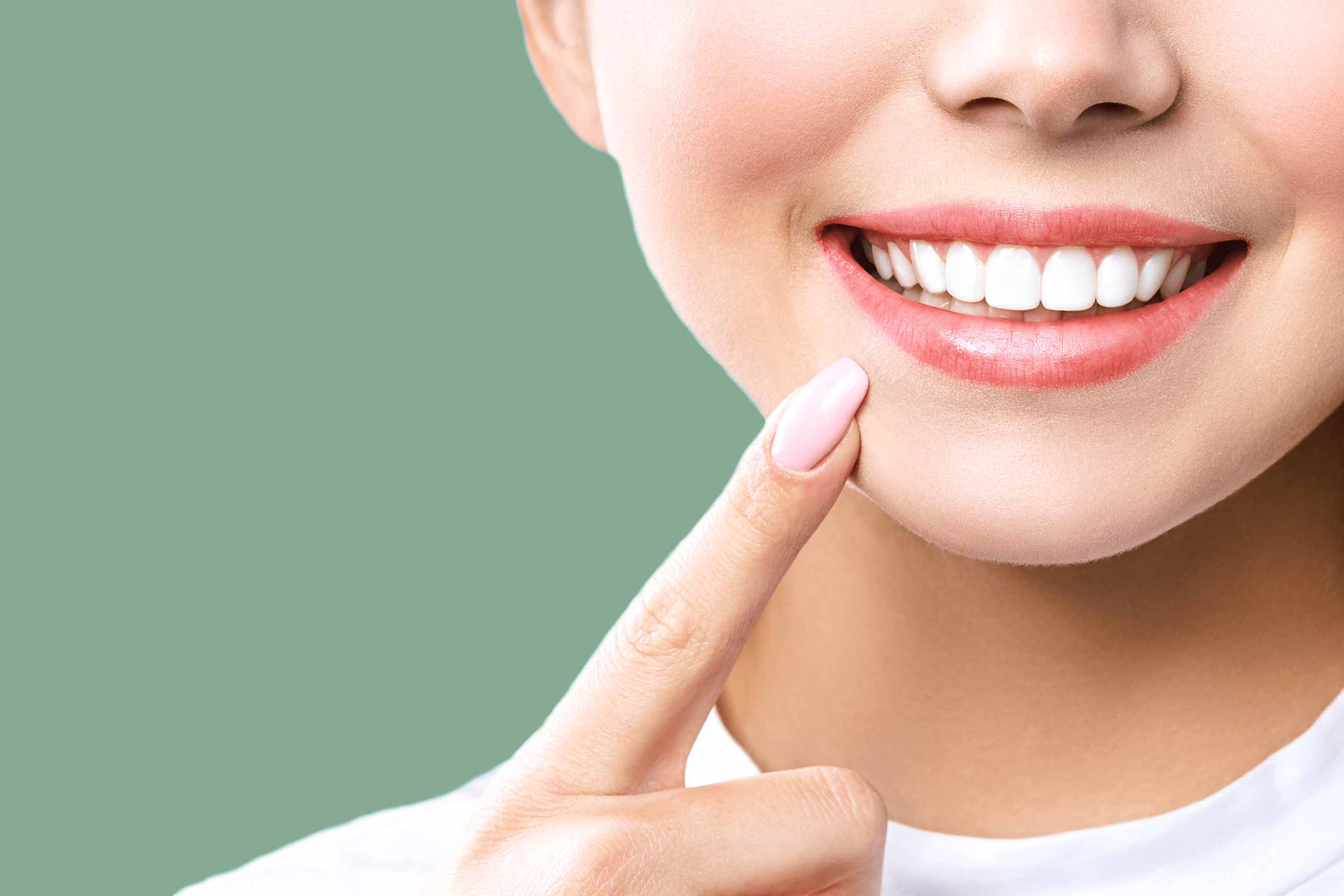 Spier witte tanden door tanden witten